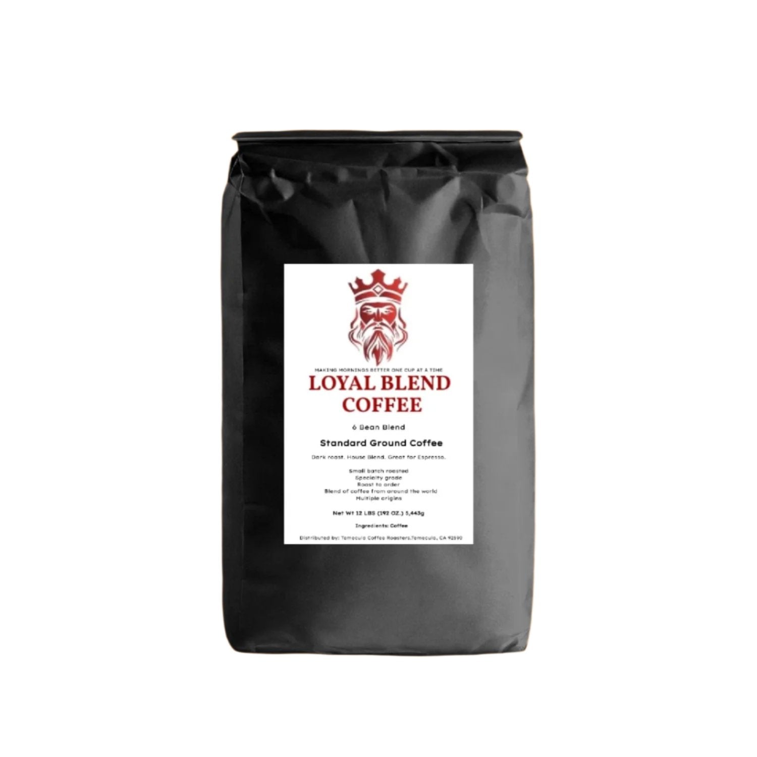 6 Bean Blend 12 LB bag Standard Ground